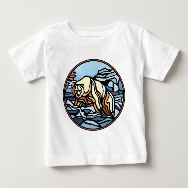 T-shirt Pour Bébé Baby Bear Tribal Chemise Polar Ours Baby Chemises (Devant)