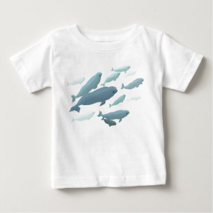 T-shirt Pour Bébé Baby Beluga Whale Shirt mignonne Whale Art Baby Sh
