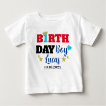 Baby Boy 1er Anniversaire Gold Couronne Custom Whi