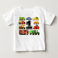 Baby Boy Big Trucks 1er anniversaire