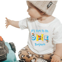 Baby Boy Name One Dinosaur Cute