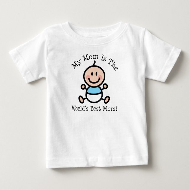 T-shirt Pour Bébé Baby Boy Worlds Best Maman Fête des mères (Devant)