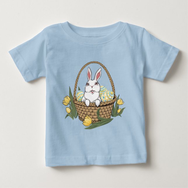 T-shirt Pour Bébé Baby Bunny de Pâques Chemise bébé Tee - shirt de P (Devant)