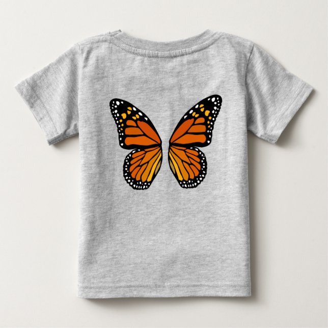 T-shirt Pour Bébé Baby Butterfly Shirt mignon Papillon Ailes Baby To (Dos)