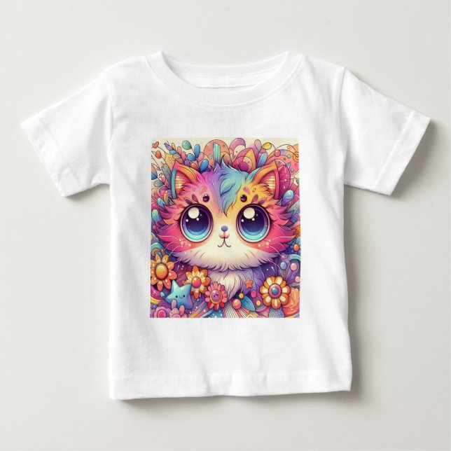 T-shirt Pour Bébé Baby Cat 3 (Devant)