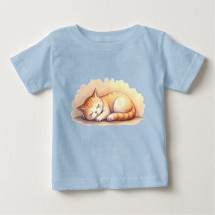 T-shirt Pour Bébé Baby Cat Sleeping