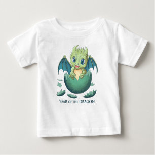 T-shirt Pour Bébé Baby Dragon, 2024 Année du Dragon, Anime Kawaii