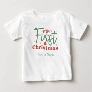 T-shirt Pour Bébé Baby First 1st Christmas Cadeau pour nouveau