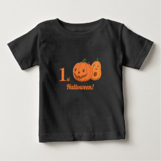 T-shirt Pour Bébé Baby First Halloween Pumpkins