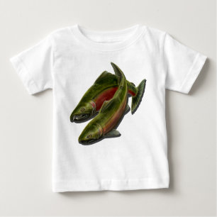 T-shirt Pour Bébé Baby Fisherman Chemise Baby Saumon Poisson Creeper