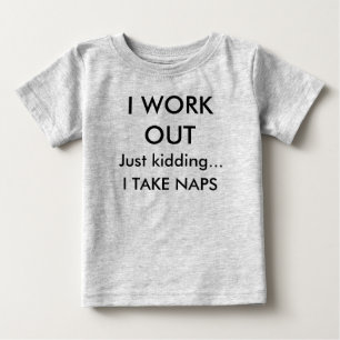 T-shirt Pour Bébé Baby Football Body Suit - I Work Out..Just Kidding