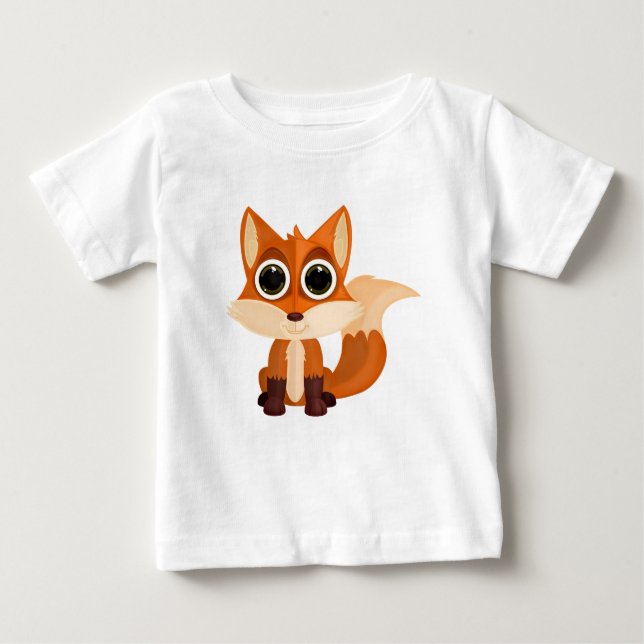 T-shirt Pour Bébé Baby Fox (Devant)