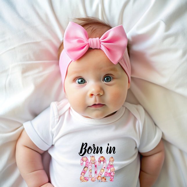 T-shirt Pour Bébé Baby-girl born in 2024 (Baby- Girl Born in 2024)