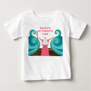 T-shirt Pour Bébé Baby Girl First Passover mignon Moses Nom personna