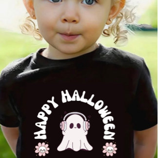 T-shirt Pour Bébé Baby Girl Ghost Happy Halloween Toddler Girl Patin