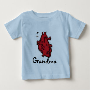 T-shirt Pour Bébé Baby heart Grand-mère ramwler