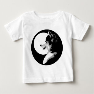 T-shirt Pour Bébé Baby Husky Chemise traîneau Chien Baby Tee - shirt