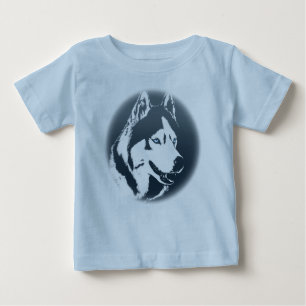 T-shirt Pour Bébé Baby Husky Romper Sibérien Husky Puppy Romper