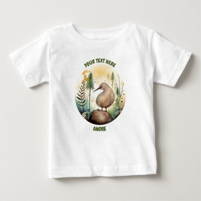 T-shirt Pour Bébé Baby Kiwi Tee personnalisé (Devant)