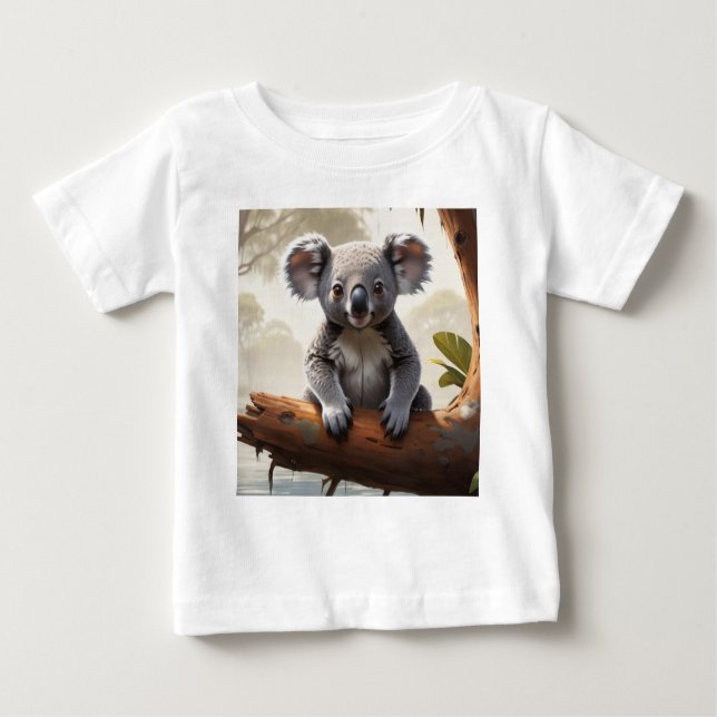 T-shirt Pour Bébé Baby Koala par un étang (Devant)