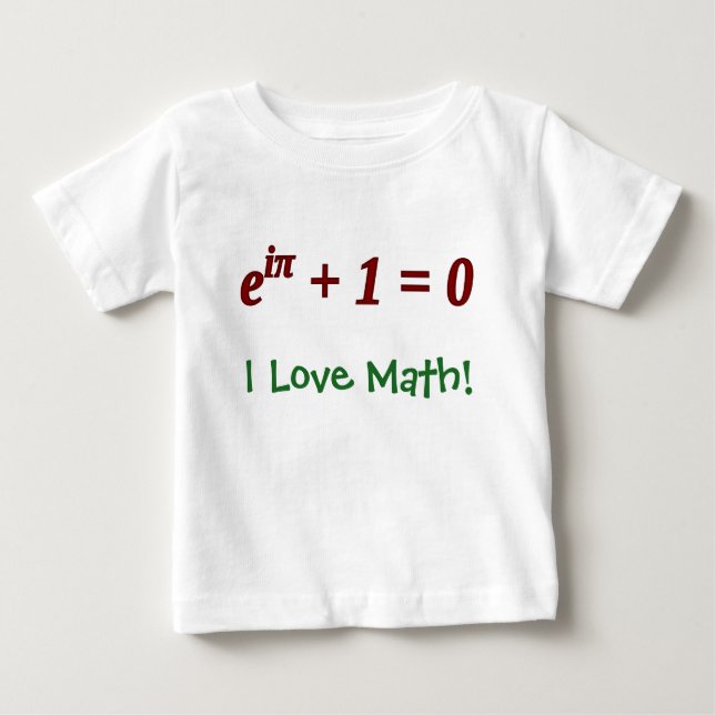 T-shirt Pour Bébé Baby Loves Math ! (Devant)
