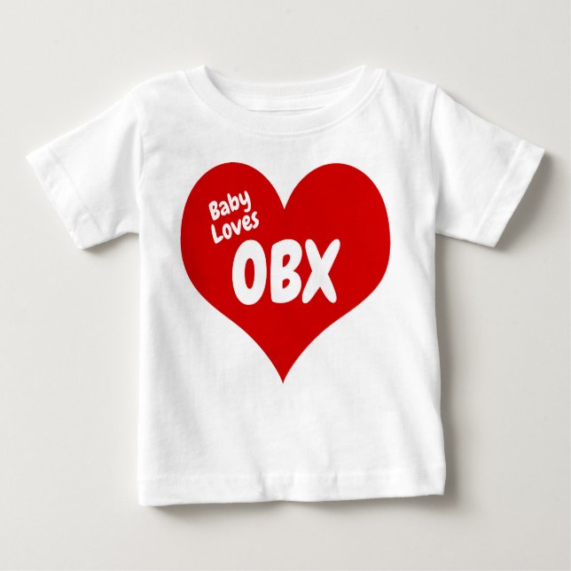 T-shirt Pour Bébé Baby Loves OBX (Devant)