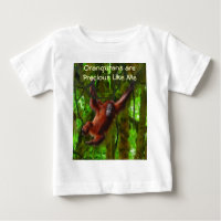 Baby Orangutan & Rainforest Primate Art Cadeau