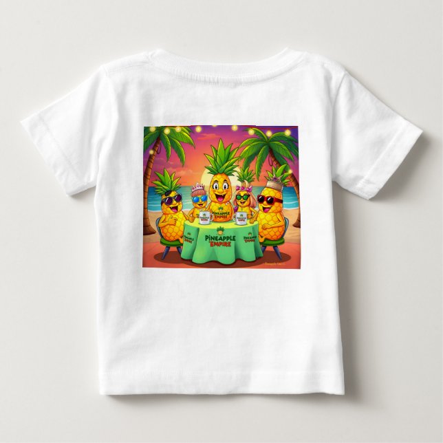 T-shirt Pour Bébé Baby Pine O — The Cutest Pineapple in the Empire! (Dos)