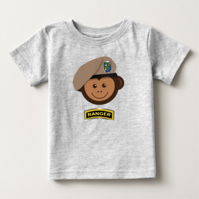 T-shirt Pour Bébé Baby Ranger Singe   (Devant)
