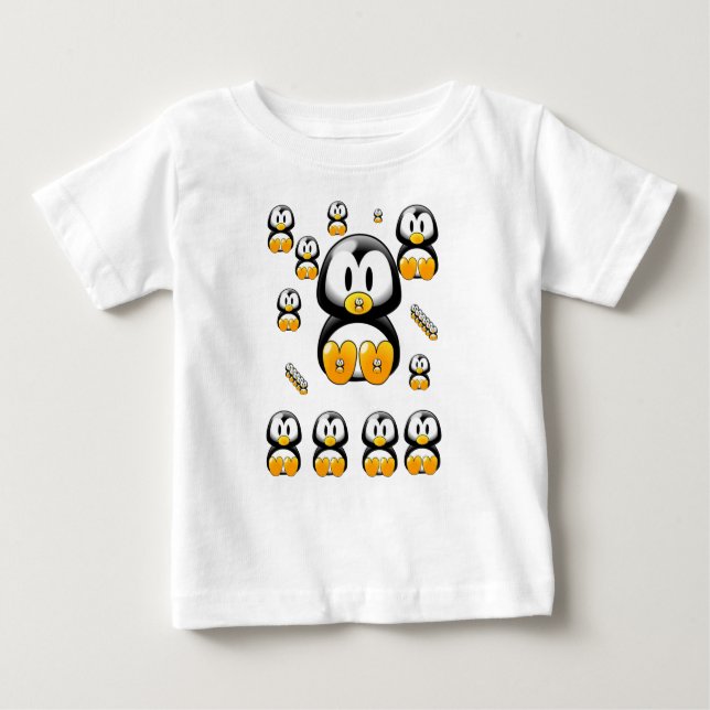 T-shirt Pour Bébé Baby Romper Penguin (Devant)