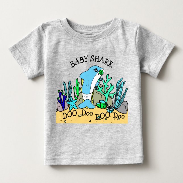 T-shirt Pour Bébé Baby Shark Baby's personnalisé (Devant)