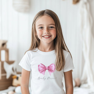T-shirt Pour Bébé Baby Shower Arc-en-Ciel Rose Féminin