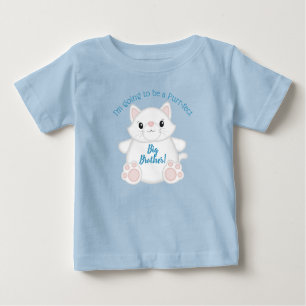T-shirt Pour Bébé Baby shower chat Kitty Blue