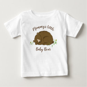 T-shirt Pour Bébé Baby shower de l'ours couché Bois