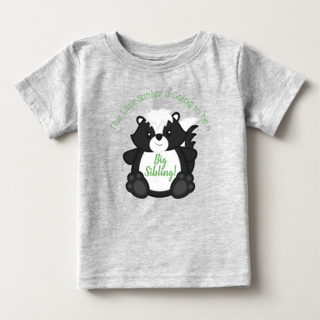 T-shirt Pour Bébé Baby shower de peau Animaux boisés (Devant)