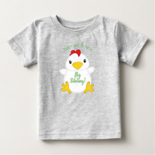 T-shirt Pour Bébé Baby shower de poulet vert