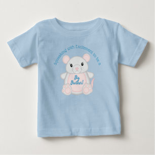 T-shirt Pour Bébé Baby shower de souris bleu