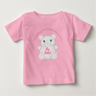 T-shirt Pour Bébé Baby shower de souris rose