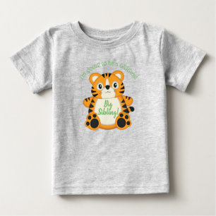 T-shirt Pour Bébé Baby shower de tigre vert