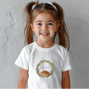 T-shirt Pour Bébé Baby shower d'hiver de Fox de bois à l'extérieur f