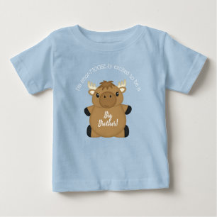 T-shirt Pour Bébé Baby shower d'orignal Garçon bleu
