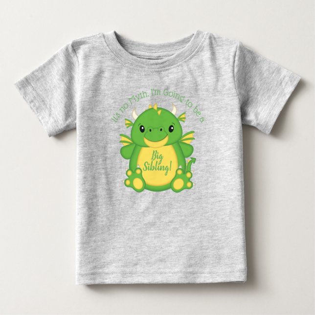 T-shirt Pour Bébé Baby shower Dragon (Devant)