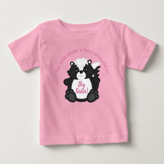T-shirt Pour Bébé Baby shower en peau rose (Devant)