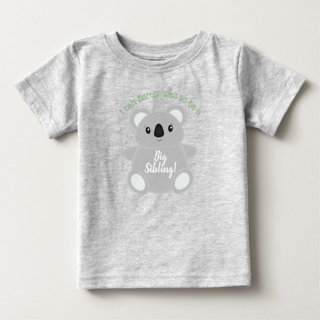 T-shirt Pour Bébé Baby shower Ours de Koala (Devant)