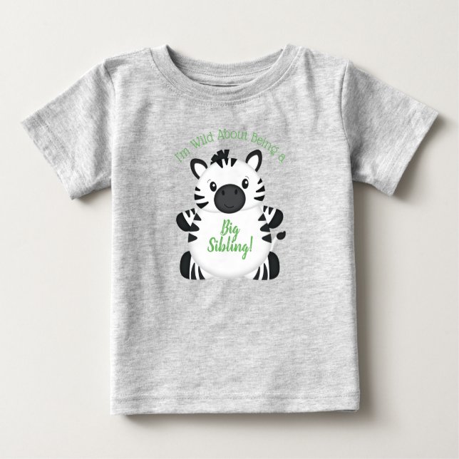 T-shirt Pour Bébé Baby shower Zebra (Devant)