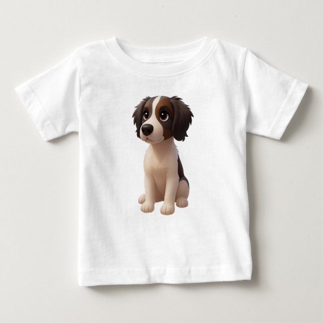 T-shirt Pour Bébé Baby T Chemise Sprollie Puppy (Devant)