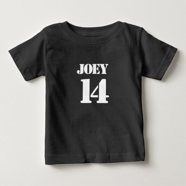 T-shirt Pour Bébé Baby Team Jersey Numéro Baby (Devant)