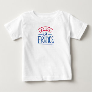 T-shirt Pour Bébé Baby Tee - Fête Française Tour Eiffel Art