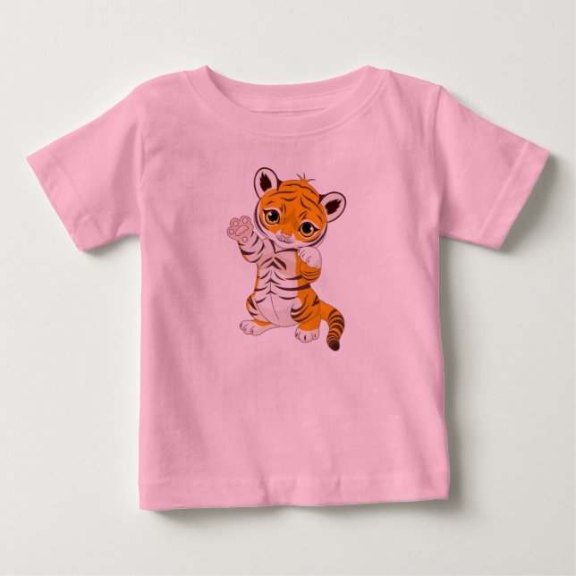 T-shirt Pour Bébé Baby Tiger (Devant)
