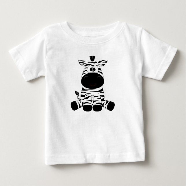 T-shirt Pour Bébé Baby Zebra (Devant)